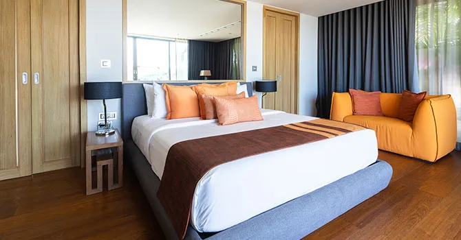 Villa Dara 客房2 - 特大床，套房浴室