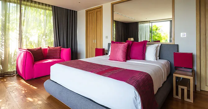 Villa Dara 客房3號 - 特大床，套房浴室