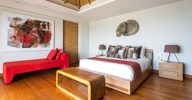 Villa Dara 客房6號 - 特大床，與BR7共用浴室