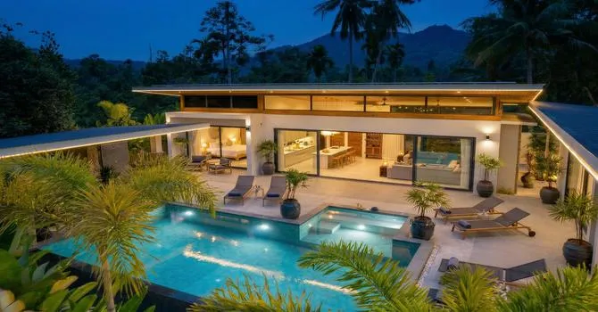 Villa Nuvana  Aerial shot