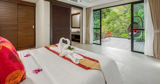 Villa Phukhao 客房 4 號客房 - 特大床,套房浴室